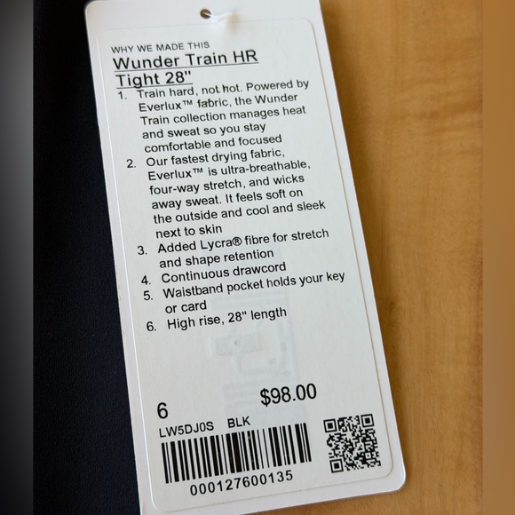 NWT Lululemon Wunder Train HR Tight 28"- NWT- 6 - Picture 3 of 4